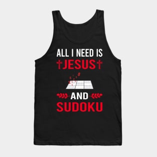 I Need Jesus And Sudoku Tank Top